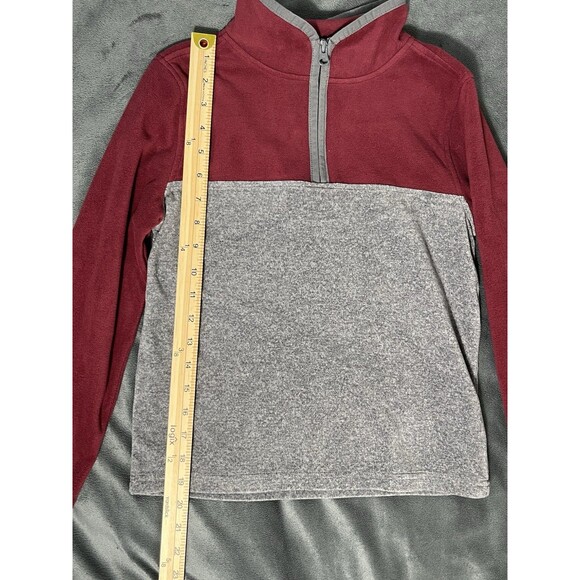 NWT Oshkosh b'gosh SZ 10 Red/Grey Long Sleeve Sweatshirt 1/4 Zip Boys - Picture 4 of 11